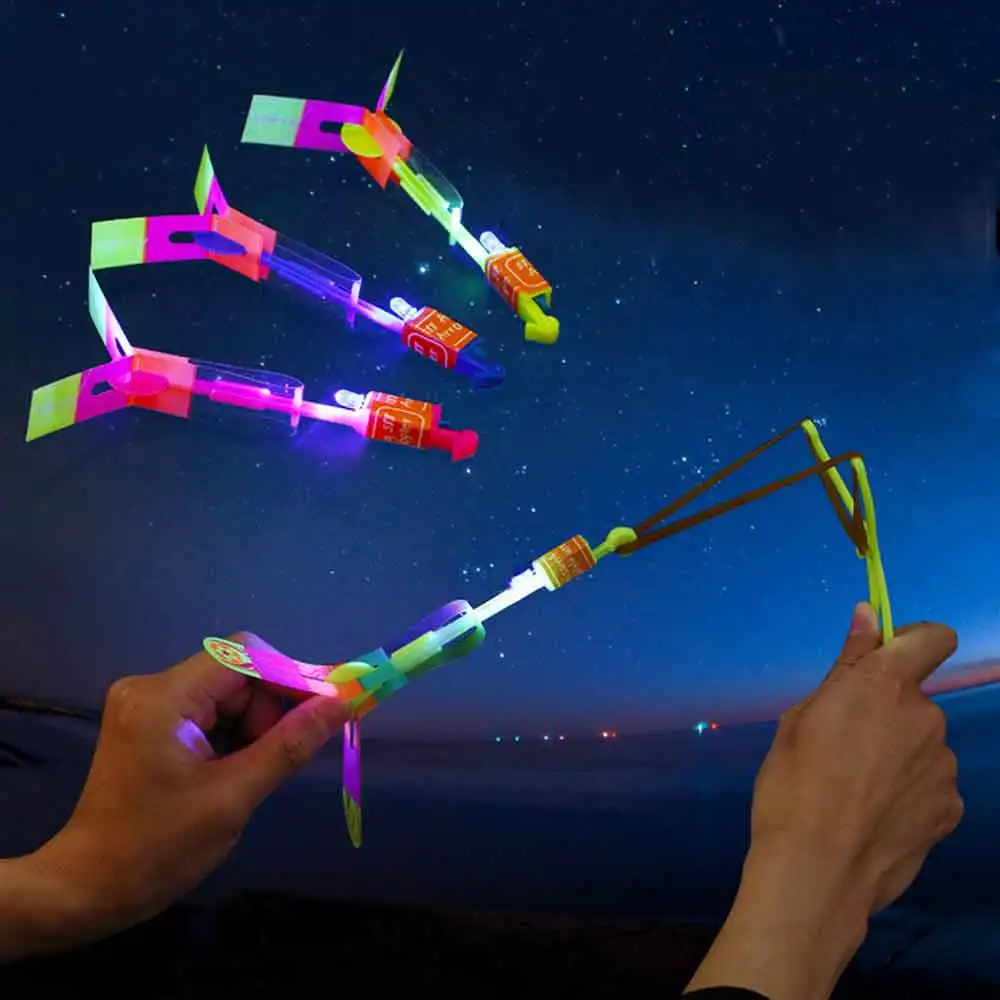 Hot Rocket Flash Arrow Helicopter Neon Amazing Elastic Power LED Arrow