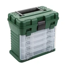 New Product 6 Layer PP+ABS Big Fishing Plastic Tackle Box Handle Wateproof Gear Storage Lure Box Carp Rock Fishing Accessories