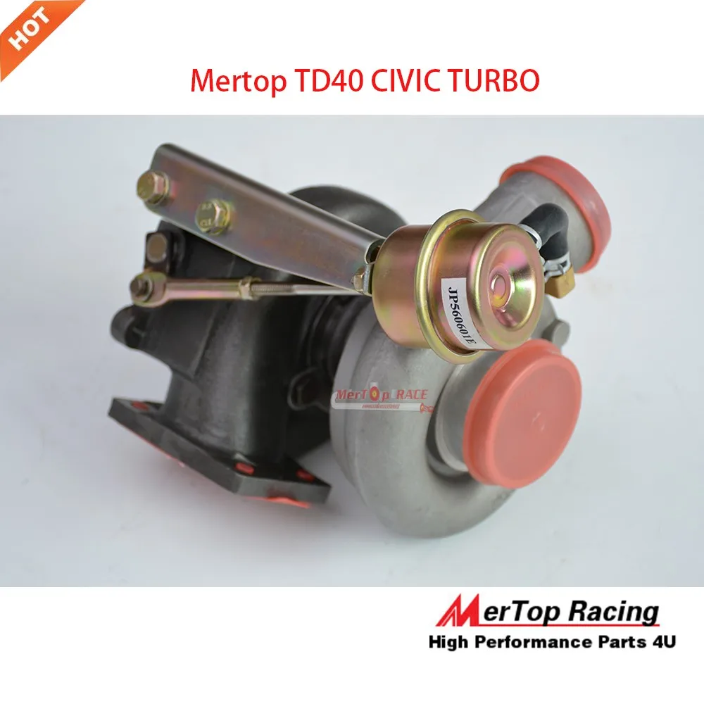 Mertop обновление T25 TD40 CIVI* Гонки турбина турбо для D15 D16. 0,66 AR 76 отделка 420+ hp