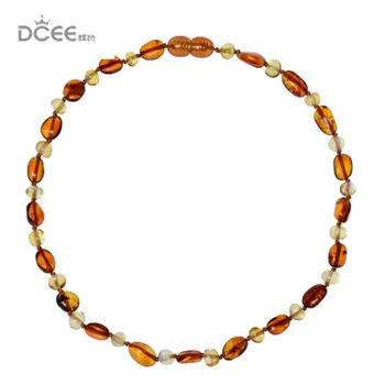 

Natural ambar baby teething necklace, Baltic children, tooth fire, golden perper Necklace 33cm