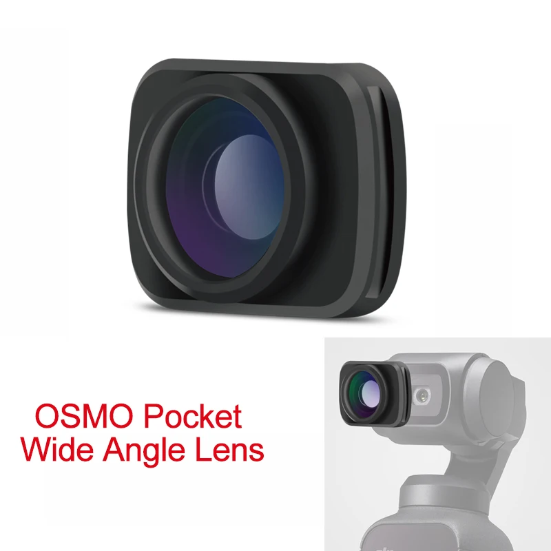 Черный OSMO карманный мини портативный широкоугольный объектив камеры/макрообъектив для DJI OSMO Карманный магнитный, объектив камеры аксессуары - Цвет: Черный