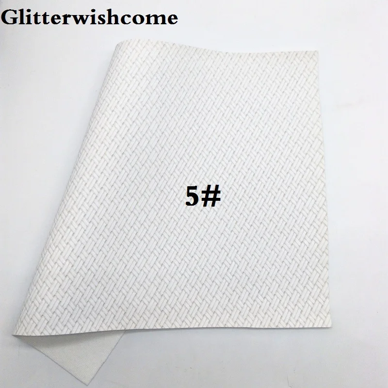 Glitterwishcome 21X29 см A4 размер винил для бантов тиснение ткачество, зерно кожа ткань искусственная кожа листы для бантов, GM158A
