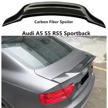 Спойлер из углеволокна для Audi A5 S5 RS5 Sportback 2009- высококачественные Спойлеры авто аксессуары EMS