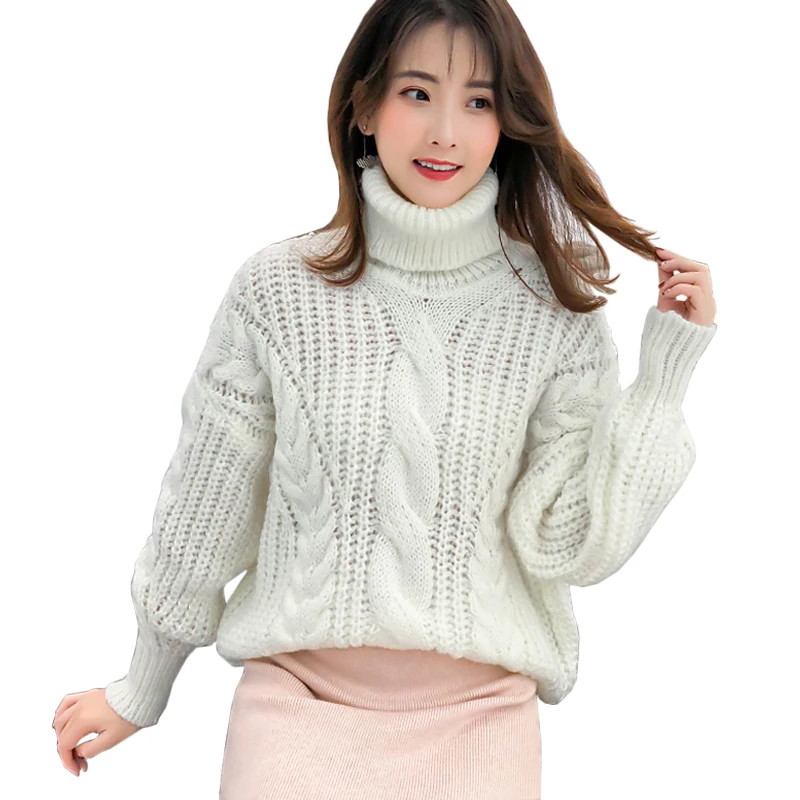 Korean Turtleneck Thicken Pullovers And Sweaters For Women 2019 Spring 