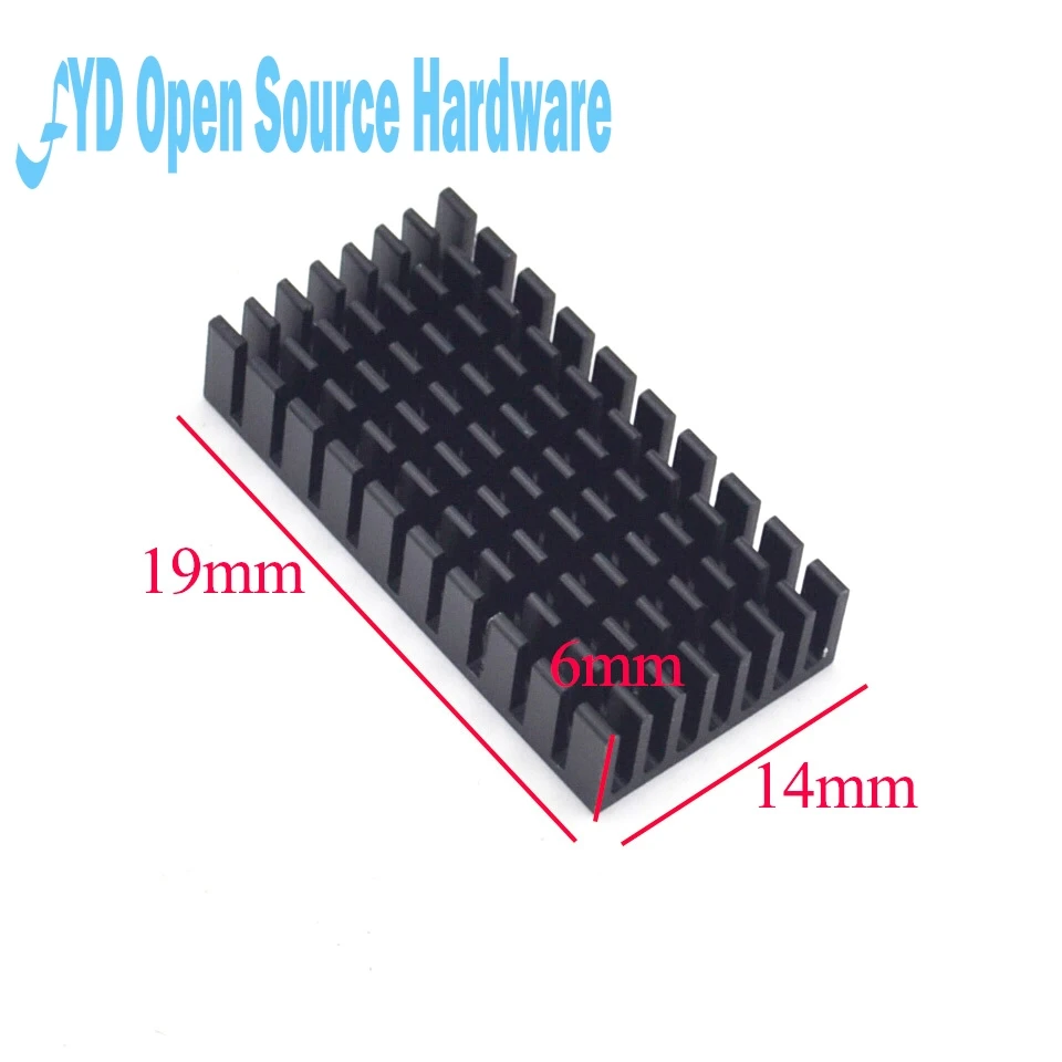 Heat sink 19*14*6MM (black slot) high-quality radiator | Электронные компоненты и принадлежности