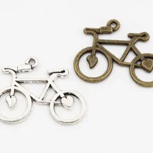 31x24 мм 10 шт. античный бронзовый и античный посеребренный велосипед подвески кулон: DIY для браслета ожерелье