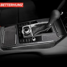 Для Audi A6 c5 c6 аксессуары для салона автомобиля литье наклейки из углеродного волокна центральный контроль переключения передач панель накладка наклейки