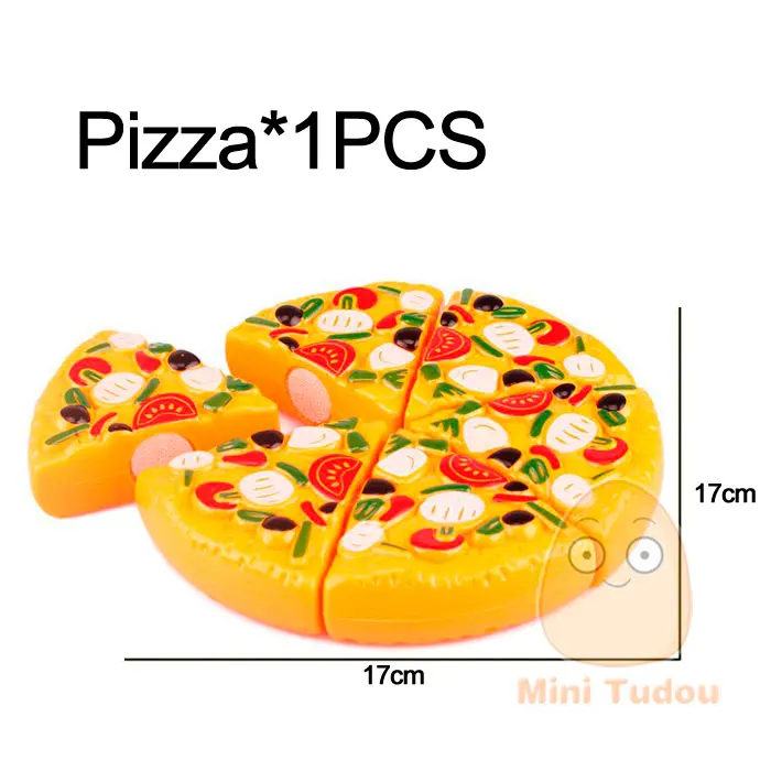 Minitudou пластиковый миниатюрный еда разрезать овощи игрушка пицца детская Ролевые Игры развивающие Кухонные Игрушки для девочек и мальчиков
