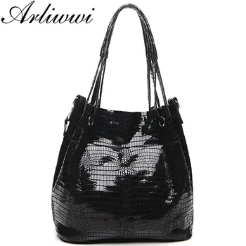 Classic 100% Real Leather Bucket shoulder bags For Women Shiny Crocodile Pattern Cowhide large Capacity Tote Handbags GY09
Classic 100% Real Leather Bucket shoulder bags For Women Shiny Crocodile Pattern Cowhide large Capacity Tote Handbags GY09