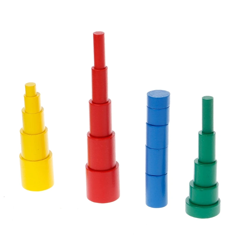 Montessori Wooden Cylinders Educational Toys Kids Children Early Teaching Gift Montessori Wooden Cylinders Educational Toys Kids Children Early Teaching Gift