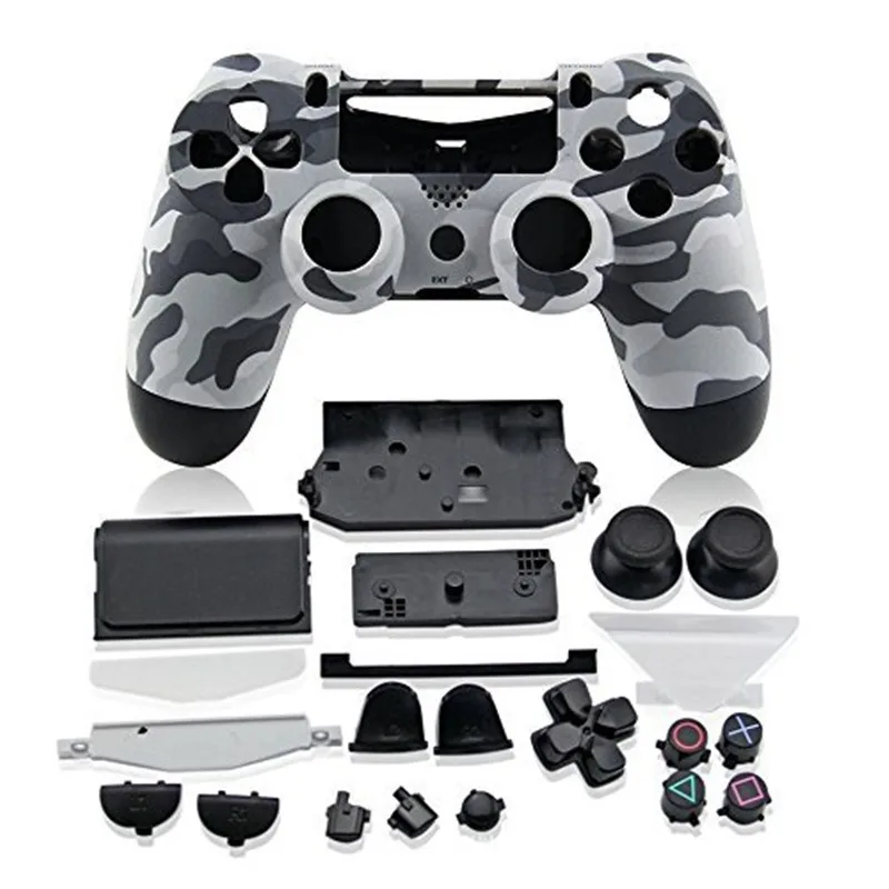 PS4 полный корпус контроллер оболочки чехол Mod комплект кнопок для Playstation 4 Dualshock 4 PS 4 V1 Замена камуфляж