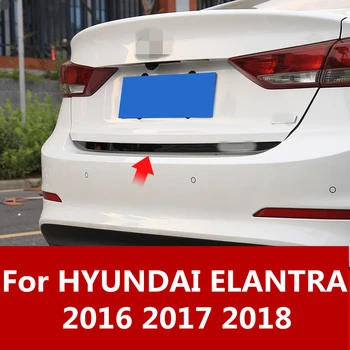 

Stainless Steel Trunk Rear Protector Cover Rear Bumper Sill Car Tail Door Trim Accessories For hyundai Elantra 2016 2017 2018