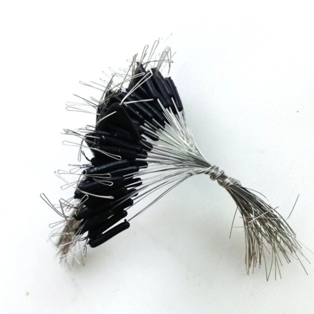 

50pcs/bag Double hooks contactor device Fishing Tackle Fishing line space bifurcation eight type space bean line tying tool