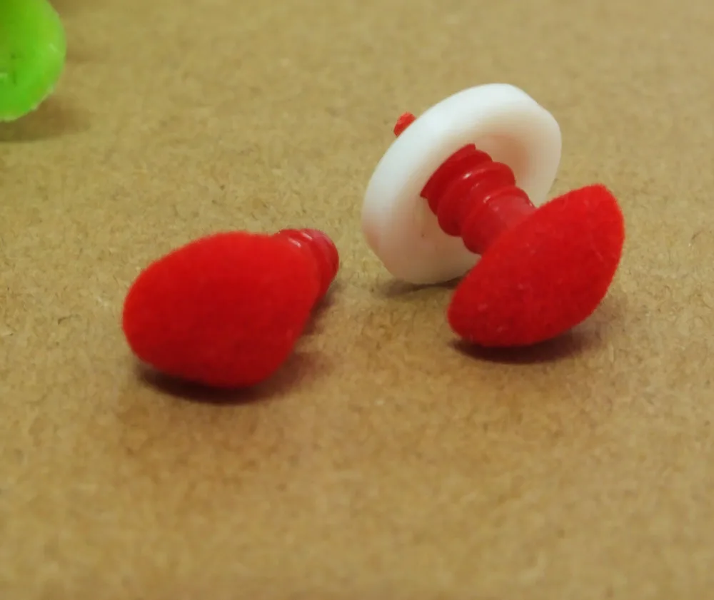 30pcs/lot  Velvet Triangle Safety Nose with washer --mixed color mixed size can choose 8