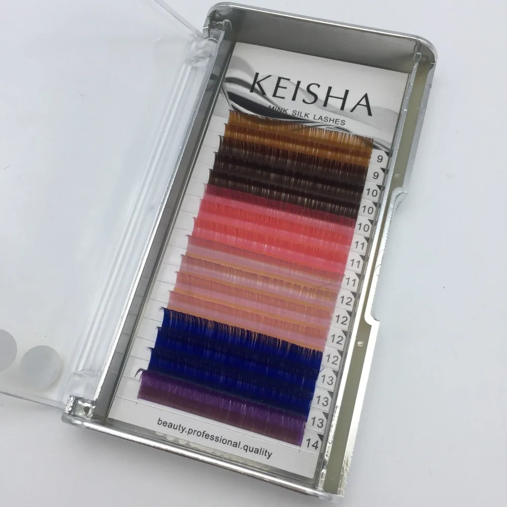 Блеск 1 случай 16 Линии/лоток 0.1 c отдельных ресниц красочные softy Lashes синтетические
