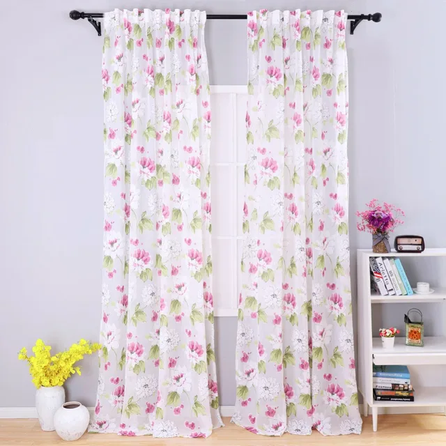 Deur lente semi sheer korte Moderne meisje slaapkamer gordijnen ... Deur lente semi sheer korte Moderne meisje slaapkamer gordijnen ...