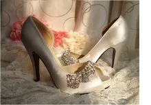 2016 High Heels Sandals Shoes Satin Rhinestone Peep Toes Platform Pumps Wedding Lady Formal Dress Shoes Size 34-41