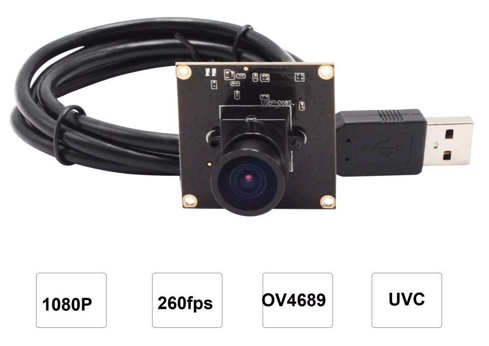 ELP 260fps/120fps/60fps USB2.0 драйвер веб-камеры бесплатно OV4689 CMOS сенсор 1080P HD мини Высокоскоростная камера 260fps