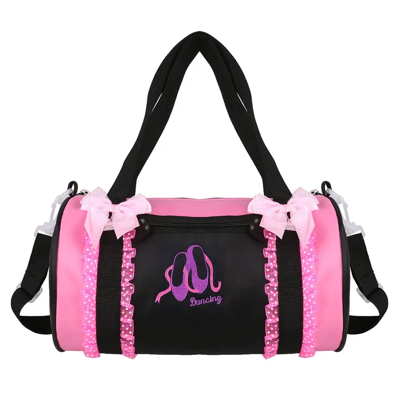 Детская сумка для балета для девочек, с бантом, с рюшами, кружевная, вышитая Танцующая балерина, спортивные рюкзаки, ручная сумка, сумка на плечо, костюмы