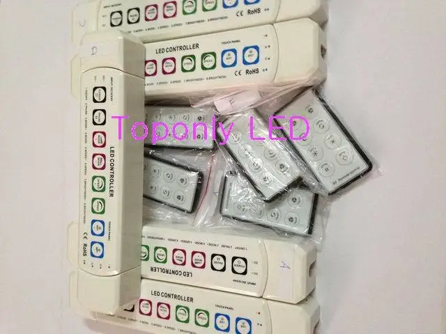 

High quality DC12v/24V 6A RGB three channels touch interface rgb remote led controller widely used for normal rgb led lights