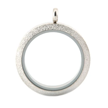 

High quality 30mm round screw MAtt 316 stainless steel Memory living glass locket ,glass locket for Women