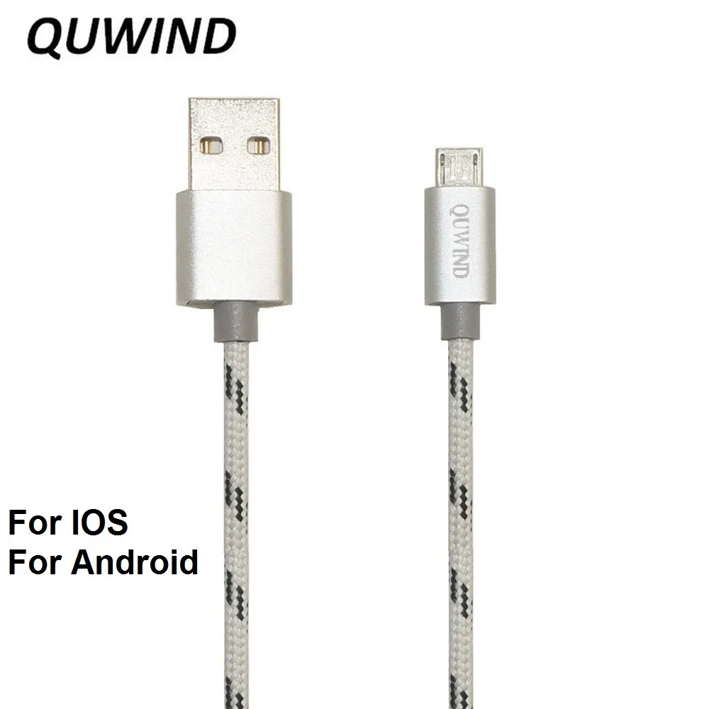 

QuWind 1 M 3.3FT 2A Spot Weave USB Charger Charging Data Cable For iPhone 5 6 7 iPad HuaWei Samsung Android