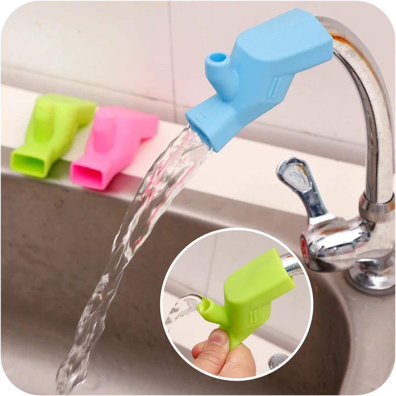 

New Silicone Faucet Extender Toddler Help Kids Reach Faucet Child Wash Hand Helper Chute Water Dutter Bathroom Faucet Accessorie