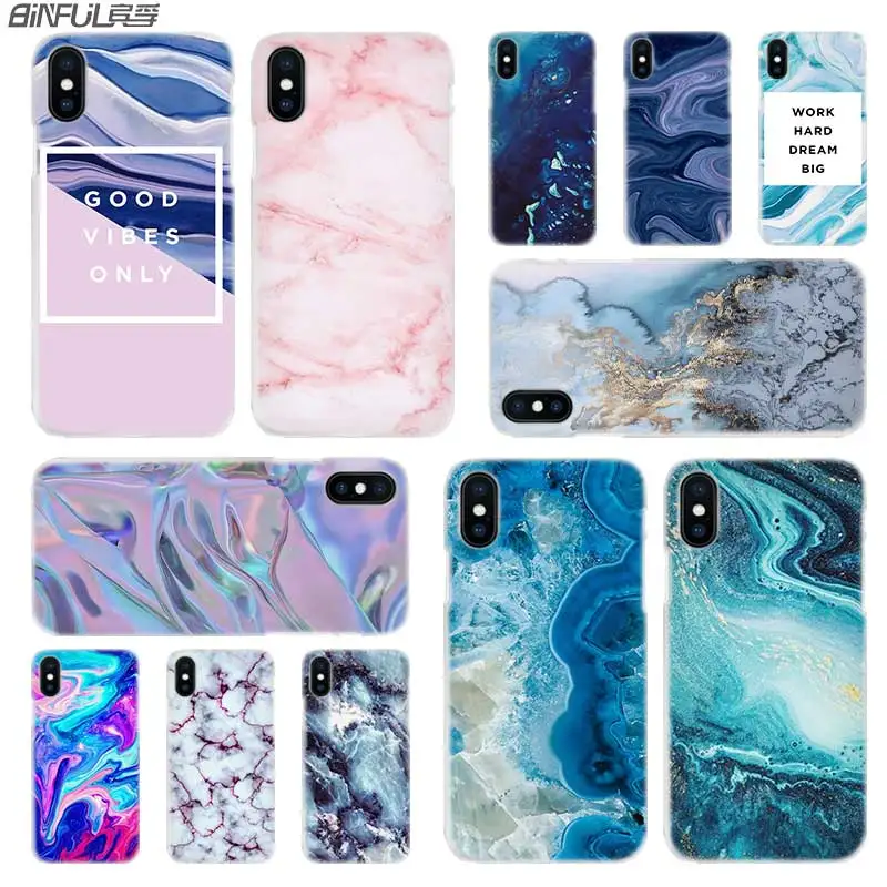 

iphone case cover transparent for iPhone X XR XS Max 8 7 6s 6 Plus 5 5s XI R 2019 4s Retro atmospheric marble pattern
