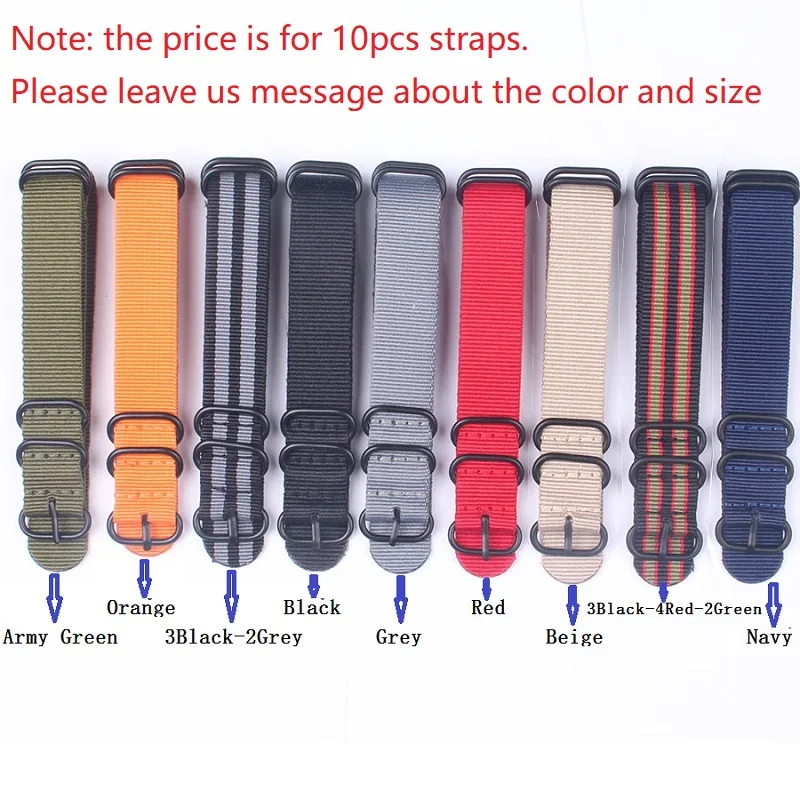 10pcs Wholesale PVD black Buckle 20mm 22mm 24mm Watchbands Men Women Casual Watches Strap Wristwatch Band Buckle
