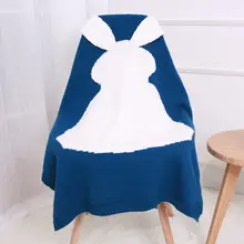 Детская кондиционер Одеяло для маленьких мальчиков и девочек трикотажные волосы кролика Одеяло детское Одеяла дети осень кролик одеяла