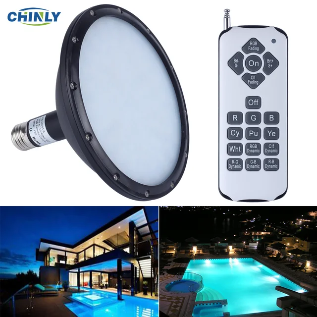 AC120V E27 18W RGB Swimming LED Pool Lights underwater lights for