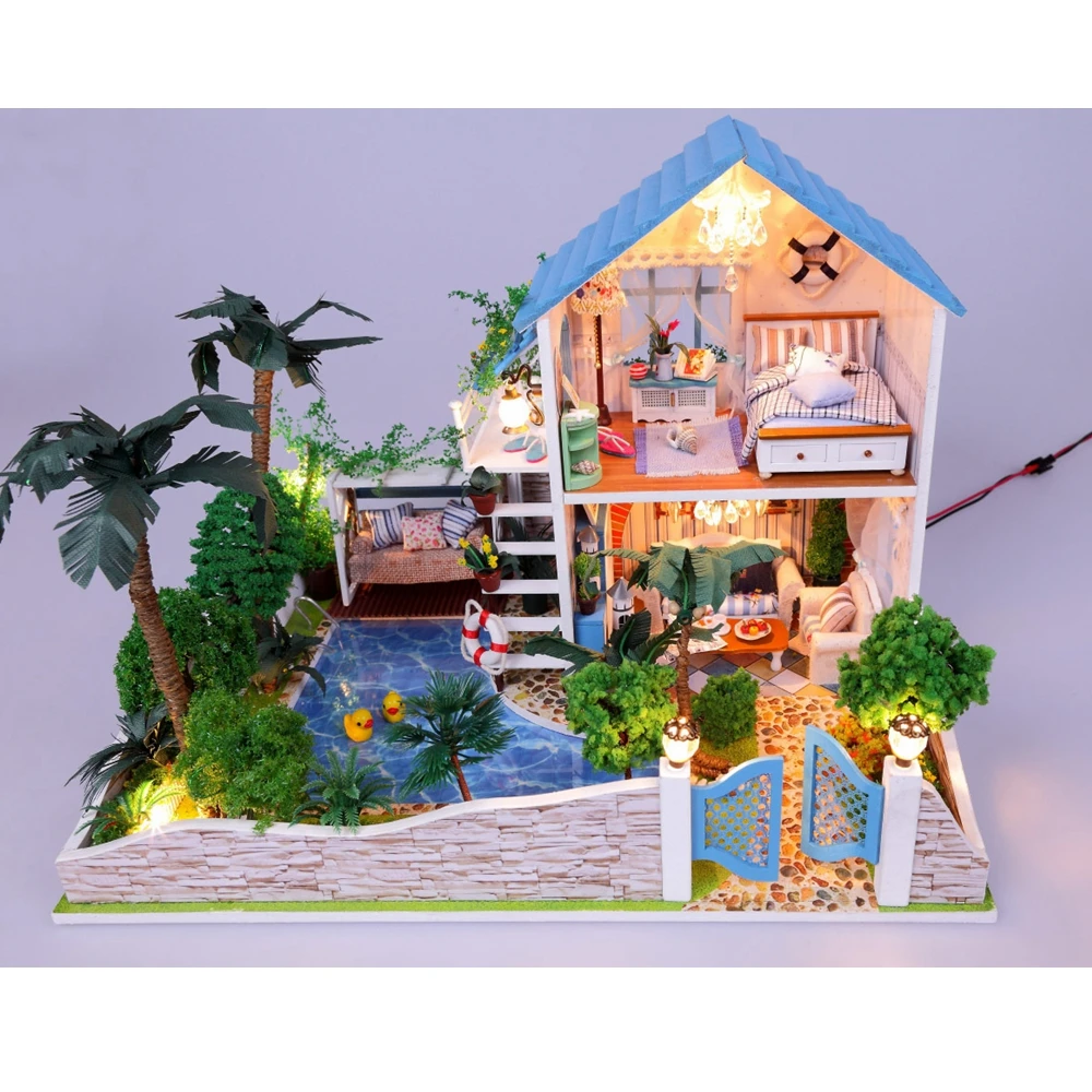 

Diy Miniature Wooden Puzzle Doll House Furniture Kits Toys Handmade Craft Miniature Model Kit Dollhouse Toys Gift For Children