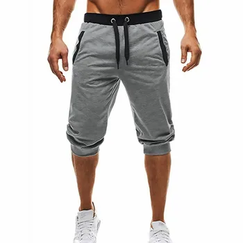

Men Bermuda Shorts Roupa Masculina Summer Men Leisure Men Knee Length Shorts Color Patchwork Joggers Short Sweatpants Trousers
