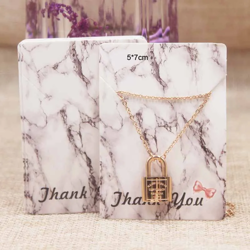 100Pc various design jewelry necklace paper package card DIY handmade flower/marbling/sweet love charms pendant dispaly tag card