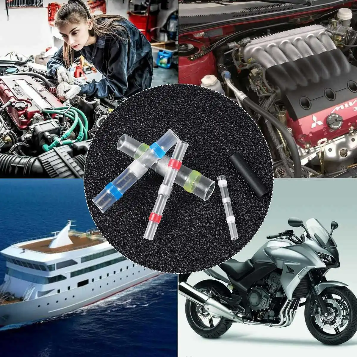 

102pcs Mix Solder Sleeve Heat Shrink Butt Waterproof Wire Splice Connector Kit 4 Sizes Insulated Tube Electronic Cable Anti 105D