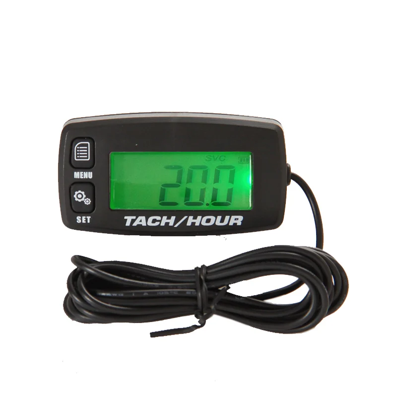 Free Shipping Digital Resettable Inductive Tacho Hour Meter Tachometer For Motorcycle Marine Boat ATV Snowmobile Generator