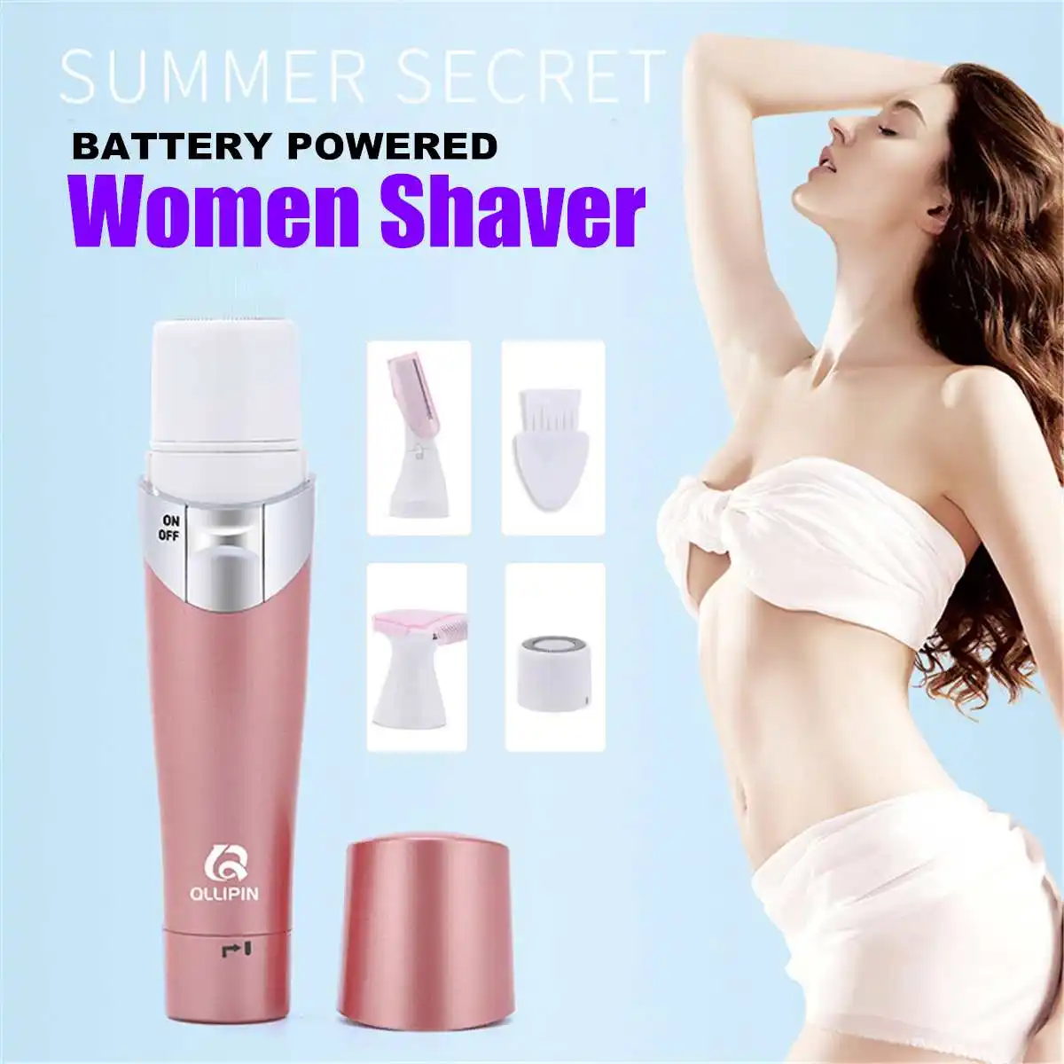 

Painless 3 In 1 Women Epilators Eyebrow Body Hair Shaver Set Portable Remover Trimmer Machine Tools Personal Care Appliance