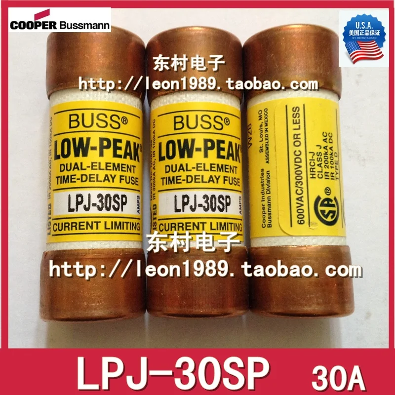 US Fuse BUSSMANN LOW PEAK fuse LPJ 30SP 30A 600V slow blowin Fuses