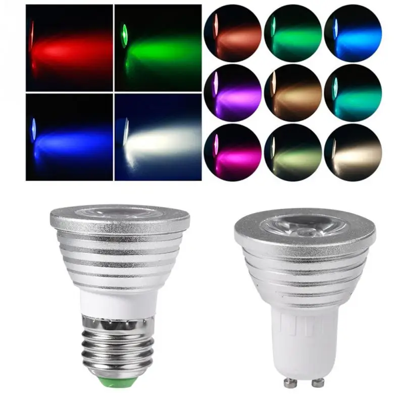 3 Вт Светодиодная Лампа RGB E27 / GU10 Пульт Дистанционного Управления Лампа RGB Лампа