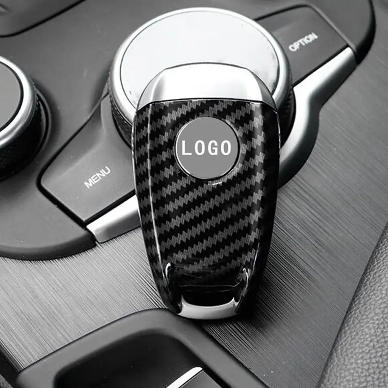 Углеродного волокна брелок для ключей ABS дистанционный ключ крышка чехол для Alfa Romeo Giulia- ключ чехол для Аксессуары для автомобильного интерьера