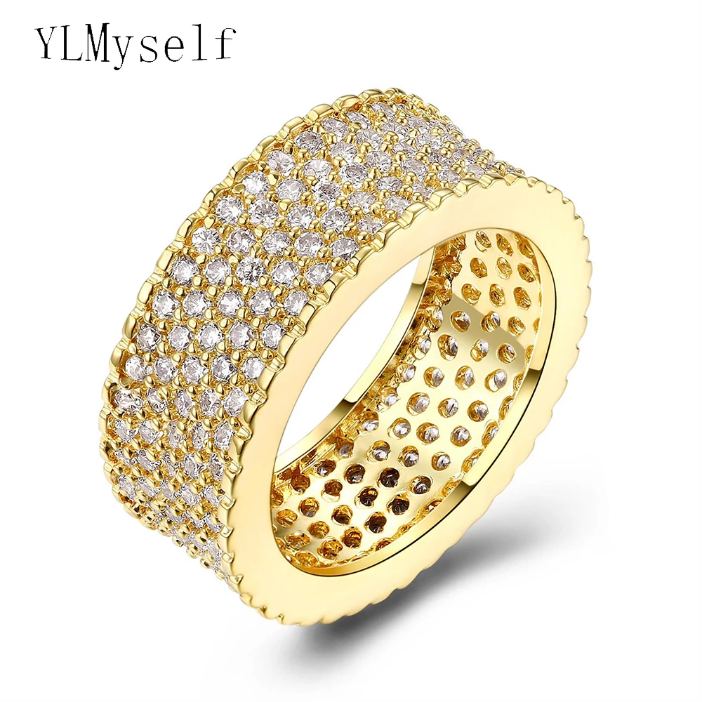 Circle Classic Jewelry Gold Color Round Luxury Rings For Women Fashion Wholesale Jewellery Lucky Ring