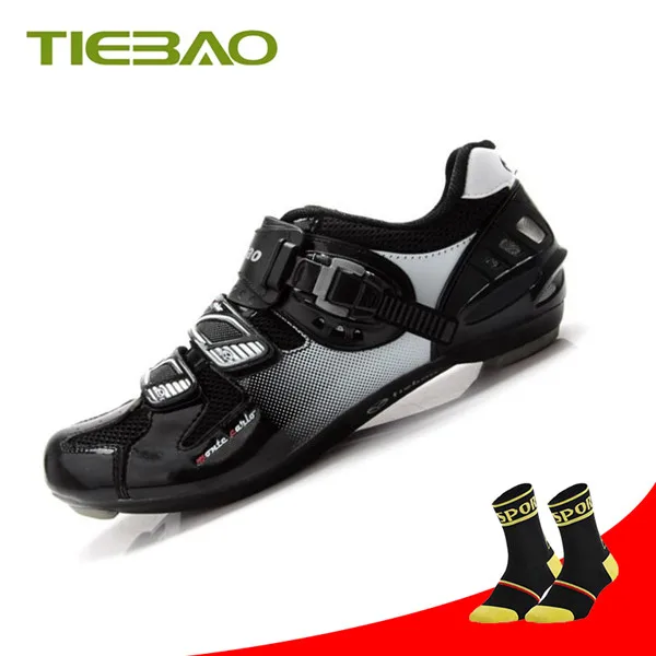 Tiebao, велосипедная гоночная спортивная обувь, senakers sapatilha ciclismo, обувь для шоссейного велоспорта, дышащая, Спортивная, MTB, Шоссейная, велосипедная, обувь с автоматическим замком - Цвет: socks for 1303 B