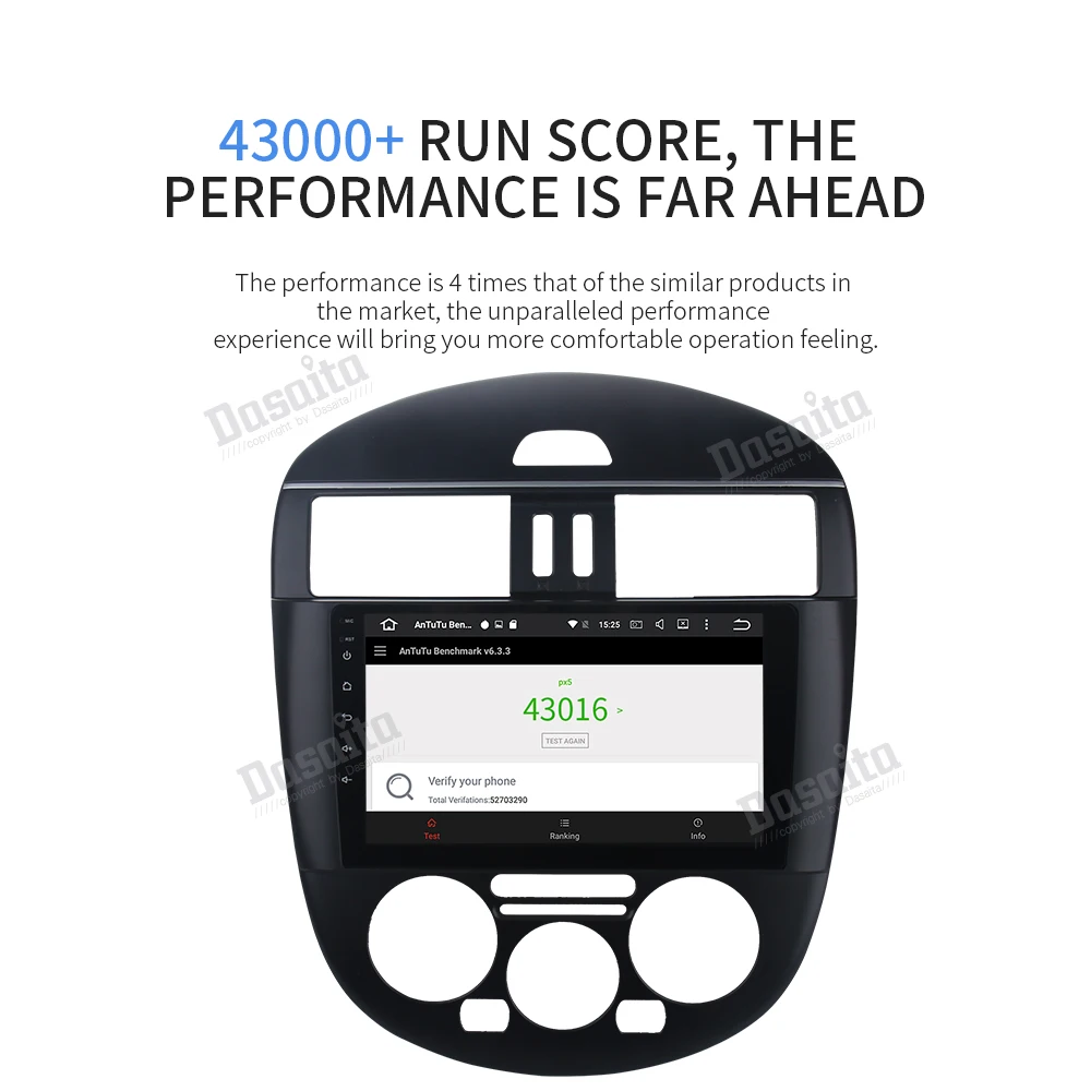 Perfect Dasaita 9" Car Multimedia Android 9.0 for Nissan Tiida Radio 2011 2012 2013 2014 Bluetooth Car Navi Radio 1024*600 MP3 Player 15