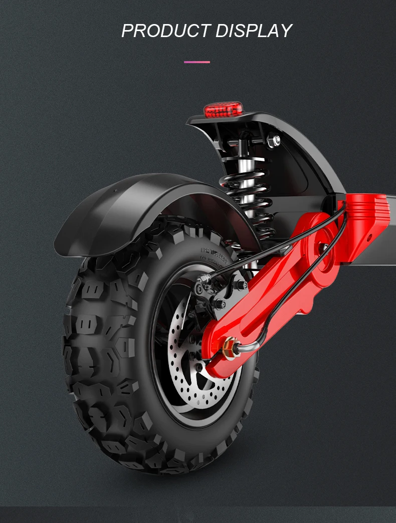 12 дюймовый Электрический скутер 48V500W E-SCOOTER раза стволовых диапазон 120-150 км легкий двойная подвеска внедорожный Электрический скутер