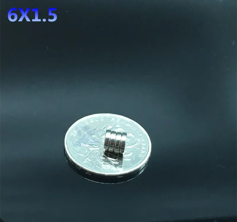 

50pcs 6mm x 1.5mm 6X1.5mm strong magnets Circular Disc Nd-Fe-B Neodymium Magnet 6*1.5 NEW Art Craft Connection free shipping