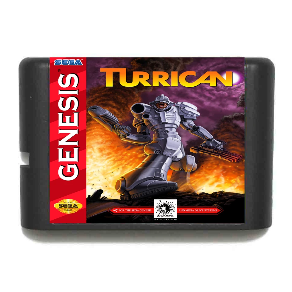 Turrican 16 бит MD игровая карта для sega Mega Drive для Genesis