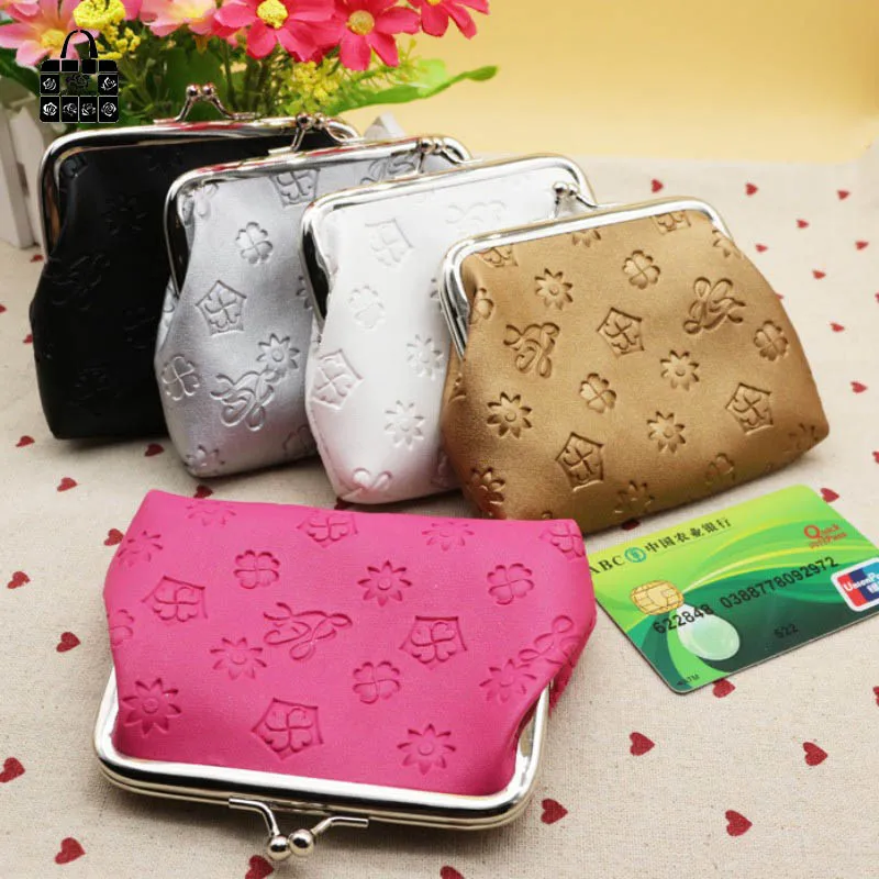 

ROSEDIARY 6 Color elegant Women Girls 4inch PU embossing Hasp zero wallet Coin Bag lady handbag Pouch Purse Wallet Purse bags