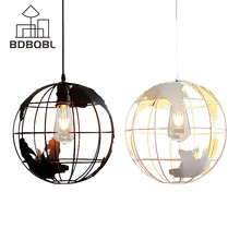 BDBQBL New design Pendant Lamps Metal Painted Industrial Vintage Wall Lamp Hanging Lamp White and Black for Room E27