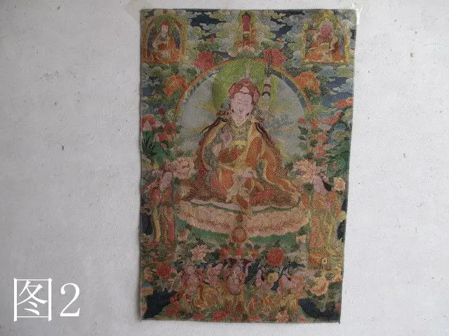 

Tibet, silk embroidery thangka guanyin bodhisattva / 2
