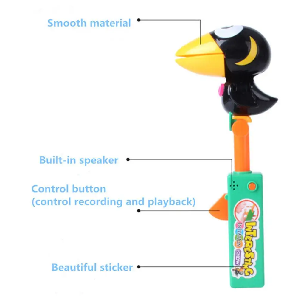 Говорящий Тукан имперсонатор игрушка запись Тукан птица Дети аудио запись разделяющая птица Индукционное Голосовое управление